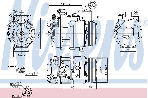 Nissens 89198 Compressor, air conditioning 89198: Buy near me in Poland at 2407.PL - Good price!