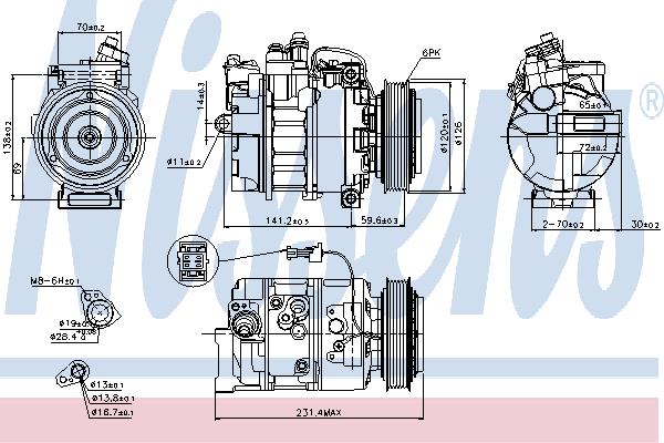 Nissens 89208 Compressor 89208: Buy near me at 2407.PL in Poland at an Affordable price!