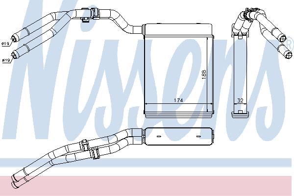 Nissens 71773 Heat exchanger, interior heating 71773: Buy near me in Poland at 2407.PL - Good price!