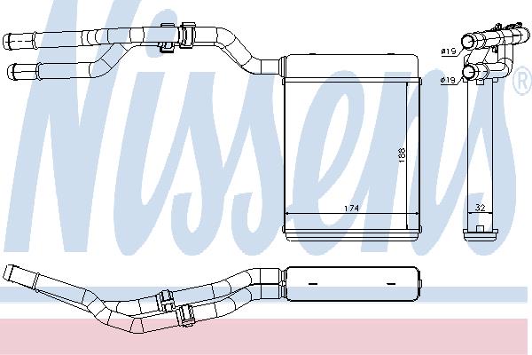 Nissens 71774 Heat exchanger, interior heating 71774: Buy near me in Poland at 2407.PL - Good price!