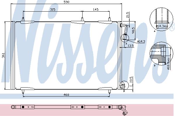 Nissens 94855 Радиатор кондиционера (Конденсатор) 94855: Отличная цена - Купить в Польше на 2407.PL!