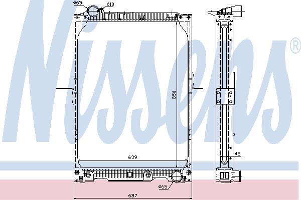 Nissens 62657A Radiator, engine cooling 62657A: Buy near me in Poland at 2407.PL - Good price!