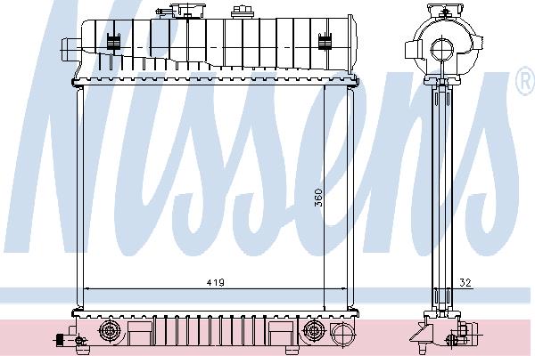 Nissens 62708A Chłodnica, układ chłodzenia silnika 62708A: Dobra cena w Polsce na 2407.PL - Kup Teraz!