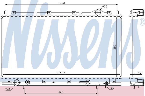 Nissens 62866 Kühler motorkühlung 62866: Kaufen Sie zu einem guten Preis in Polen bei 2407.PL!