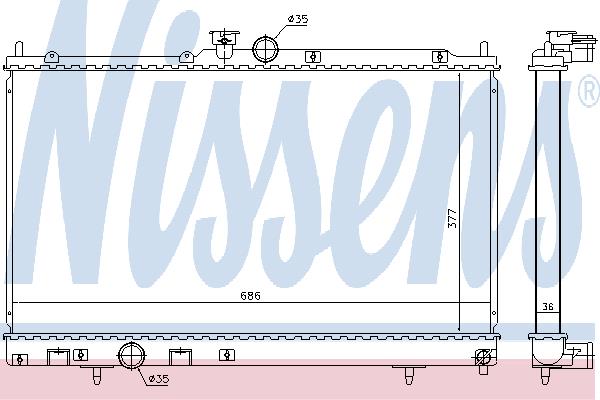 Nissens 628956 Радіатор охолодження двигуна 628956: Приваблива ціна - Купити у Польщі на 2407.PL!