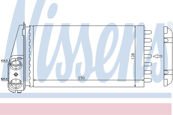 Nissens 72945 Heat exchanger, interior heating 72945: Buy near me in Poland at 2407.PL - Good price!