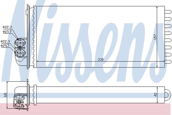 Nissens 73372 Радиатор отопителя салона 73372: Отличная цена - Купить в Польше на 2407.PL!