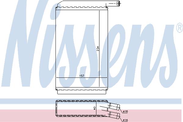Nissens 73940 Heat exchanger, interior heating 73940: Buy near me at 2407.PL in Poland at an Affordable price!
