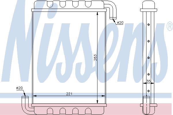 Nissens 75000 Heat exchanger, interior heating 75000: Buy near me in Poland at 2407.PL - Good price!