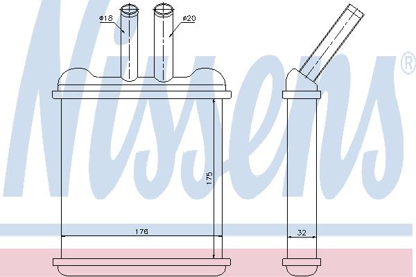 Nissens 76502 Heat exchanger, interior heating 76502: Buy near me in Poland at 2407.PL - Good price!