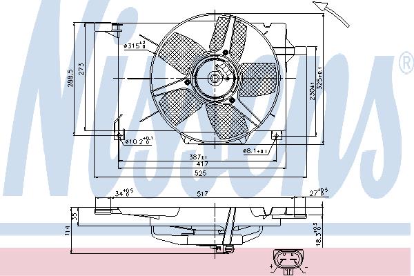 Nissens 85005 Hub, engine cooling fan wheel 85005: Buy near me in Poland at 2407.PL - Good price!