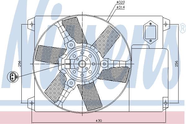 Nissens 85020 Hub, engine cooling fan wheel 85020: Buy near me in Poland at 2407.PL - Good price!
