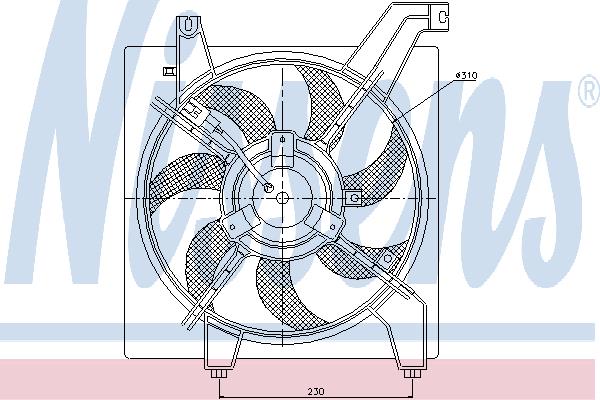 Nissens 85034 Hub, engine cooling fan wheel 85034: Buy near me in Poland at 2407.PL - Good price!