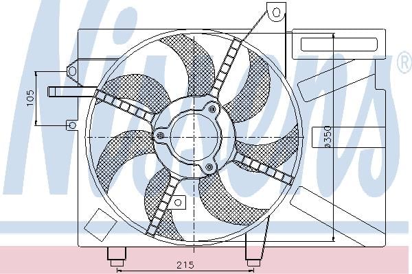 Nissens 85035 Hub, engine cooling fan wheel 85035: Buy near me in Poland at 2407.PL - Good price!