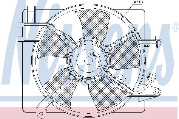 Nissens 85061 Hub, engine cooling fan wheel 85061: Buy near me in Poland at 2407.PL - Good price!
