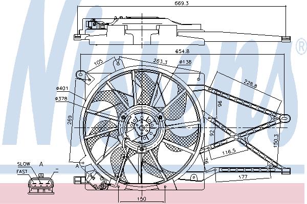 Nissens 85175 Hub, engine cooling fan wheel 85175: Buy near me in Poland at 2407.PL - Good price!