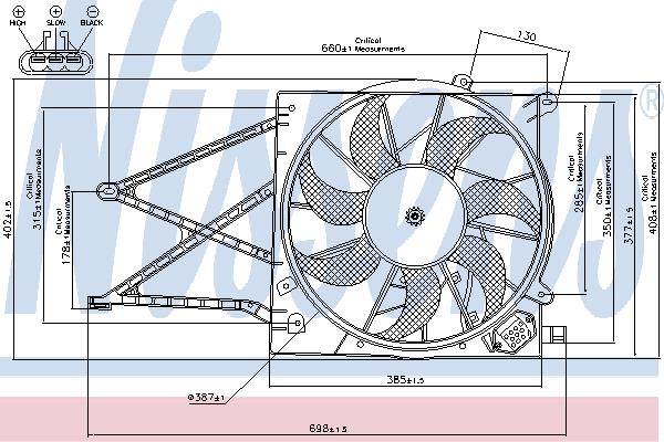 Nissens 85176 Hub, engine cooling fan wheel 85176: Buy near me in Poland at 2407.PL - Good price!