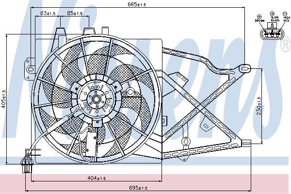 Nissens 85208 Hub, engine cooling fan wheel 85208: Buy near me in Poland at 2407.PL - Good price!