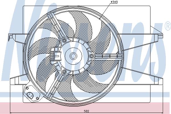 Nissens 85220 Hub, engine cooling fan wheel 85220: Buy near me in Poland at 2407.PL - Good price!