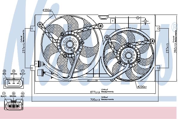 Nissens 85250 Hub, engine cooling fan wheel 85250: Buy near me in Poland at 2407.PL - Good price!