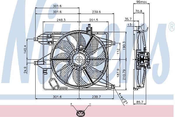 Nissens 85252 Hub, engine cooling fan wheel 85252: Buy near me in Poland at 2407.PL - Good price!