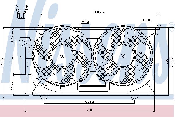 Nissens 85321 Hub, engine cooling fan wheel 85321: Buy near me in Poland at 2407.PL - Good price!