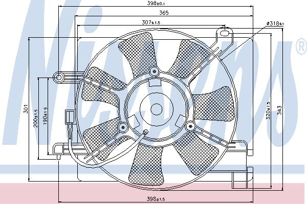 Nissens 85347 Hub, engine cooling fan wheel 85347: Buy near me in Poland at 2407.PL - Good price!