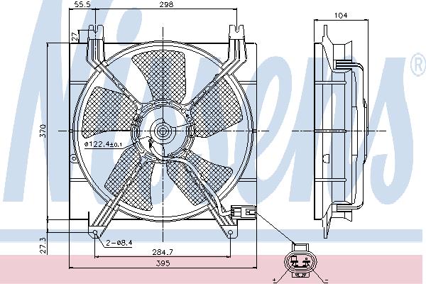 Nissens 85353 Hub, engine cooling fan wheel 85353: Buy near me at 2407.PL in Poland at an Affordable price!
