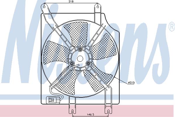 Nissens 85354 Hub, engine cooling fan wheel 85354: Buy near me at 2407.PL in Poland at an Affordable price!