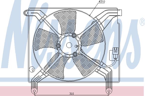 Nissens 85358 Hub, engine cooling fan wheel 85358: Buy near me in Poland at 2407.PL - Good price!