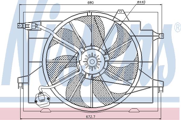 Nissens 85366 Hub, engine cooling fan wheel 85366: Buy near me in Poland at 2407.PL - Good price!