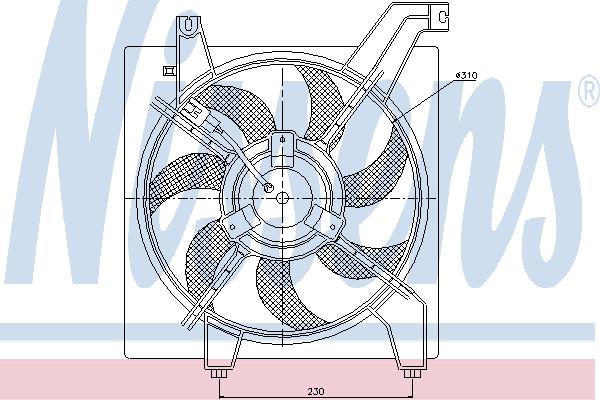 Nissens 85368 Hub, engine cooling fan wheel 85368: Buy near me in Poland at 2407.PL - Good price!