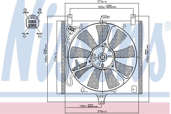 Nissens 85385 Hub, engine cooling fan wheel 85385: Buy near me in Poland at 2407.PL - Good price!