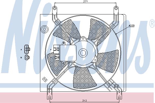 Nissens 85390 Hub, engine cooling fan wheel 85390: Buy near me in Poland at 2407.PL - Good price!