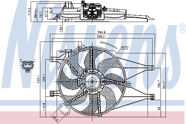 Nissens 85434 Hub, engine cooling fan wheel 85434: Buy near me in Poland at 2407.PL - Good price!