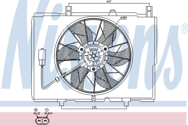 Nissens 85489 Hub, engine cooling fan wheel 85489: Buy near me in Poland at 2407.PL - Good price!