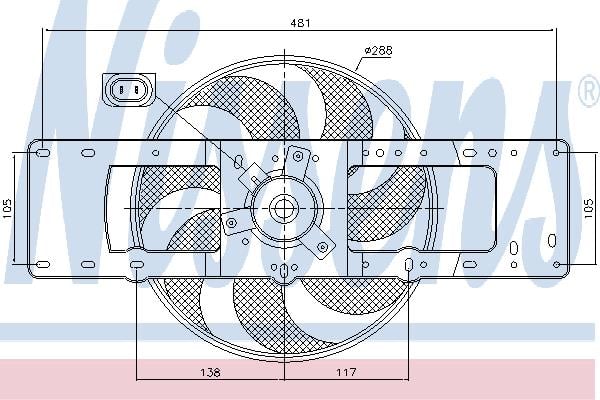 Nissens 85499 Hub, engine cooling fan wheel 85499: Buy near me in Poland at 2407.PL - Good price!