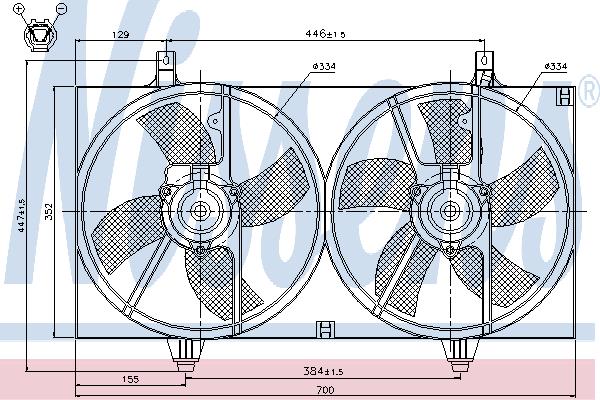 Nissens 85526 Hub, engine cooling fan wheel 85526: Buy near me in Poland at 2407.PL - Good price!