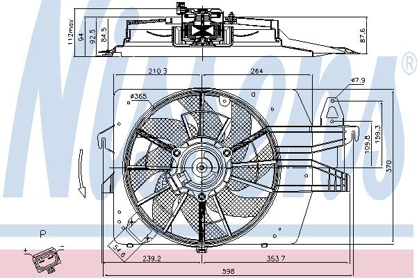 Nissens 85537 Hub, engine cooling fan wheel 85537: Buy near me in Poland at 2407.PL - Good price!