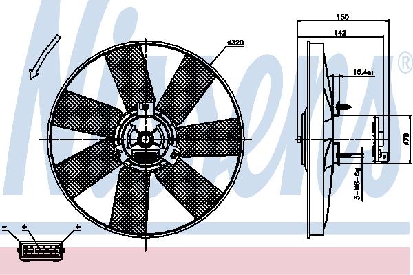 Nissens 85538 Hub, engine cooling fan wheel 85538: Buy near me in Poland at 2407.PL - Good price!