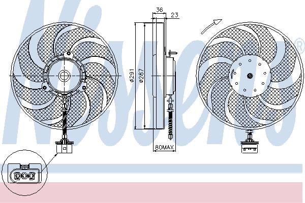 Nissens 85545 Hub, engine cooling fan wheel 85545: Buy near me in Poland at 2407.PL - Good price!