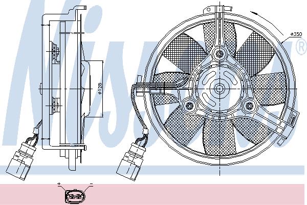 Nissens 85547 Hub, engine cooling fan wheel 85547: Buy near me at 2407.PL in Poland at an Affordable price!