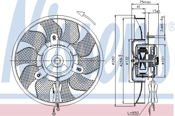 Nissens 85548 Hub, engine cooling fan wheel 85548: Buy near me in Poland at 2407.PL - Good price!
