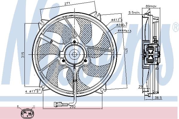 Nissens 85606 Hub, engine cooling fan wheel 85606: Buy near me in Poland at 2407.PL - Good price!