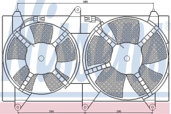 Nissens 85611 Hub, engine cooling fan wheel 85611: Buy near me in Poland at 2407.PL - Good price!