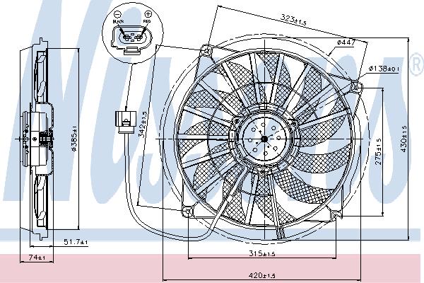 Nissens 85637 Hub, engine cooling fan wheel 85637: Buy near me in Poland at 2407.PL - Good price!