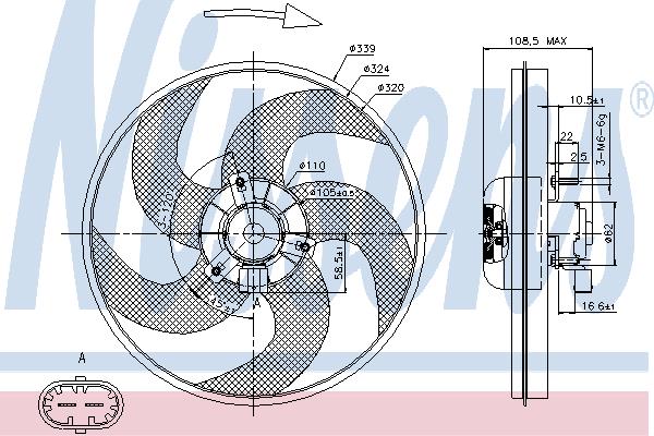 Nissens 85672 Hub, engine cooling fan wheel 85672: Buy near me in Poland at 2407.PL - Good price!
