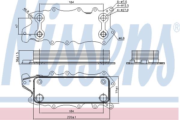 Nissens 90784 Oil cooler 90784: Buy near me in Poland at 2407.PL - Good price!