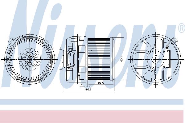 Nissens 87260 Fan assy - heater motor 87260: Buy near me in Poland at 2407.PL - Good price!