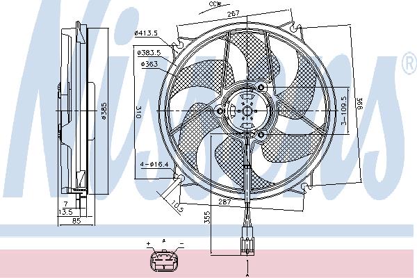 Nissens 85790 Hub, engine cooling fan wheel 85790: Buy near me in Poland at 2407.PL - Good price!